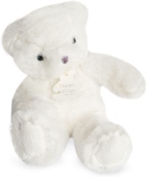 HO2930BLANC - Peluche Ours poudré Blanc 15 cm