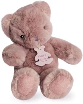 HO2930ROSE - Peluche Ours poudré rose 15 cm