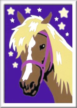 RAV29615 - Numéro d'art - crinière dorée - 8,5 x 12 cm