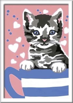RAV29663 - Numéro d'art - Petit chat dans une tasse - 8.5 x 12 cm