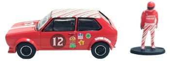 GREEN30564-C - VOLKSWAGEN Golf GTI Widebody 1975 avec figurine de la série CHRISTMAS COLLECTION 2025 sous blister