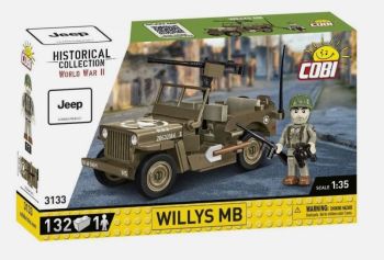 COB3133 - Véhicule militaire JEEP Willys MB - 132 Pièces