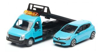 BUR31401BLEU - Camion dépanneuse avec RENAULT Clio bleu