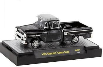 M2M-31500-MJS71 - CHEVROLET Cameo Truck 1958 Noir LOWRIDERS sous blister