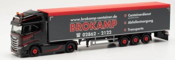 HER315333 - IVECO S-WAY 4X2 semi remorque a fond mouvant 3 essieux BROKAMP