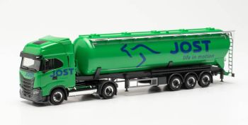 HER315609 - IVECO S-WAY GNL 4x2 semi remorque silo 3 essieux JOST GROUP
