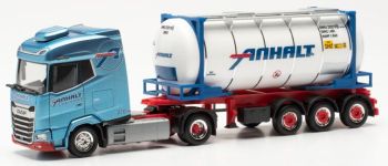 HER316323 - DAF XG 4x2 avec porte container et container citerne 3 Essieux ANHALT Expédition