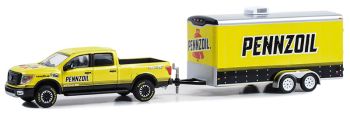 GREEN32300-D - NISSAN Titan XD PRO-X4 2018 avec remorque de la série HITCH & TOW sous blister