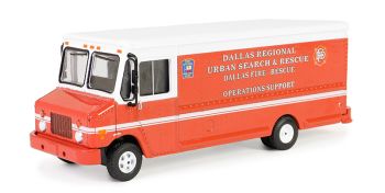 GREEN33250-B - STEP Van 2019 Service d'incendie de Dallas de la série H.D TRUCKS sous blister