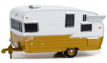 GREEN34140-F - Caravane SHASTA Airflyte caramel et blanc de la série HITCHED HOMES sous blister