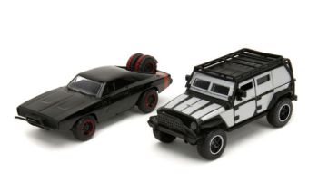 JAD34252 - JEEP Wrangler gris et DODGE Charger Off-Road Noir FAST & FURIOUS