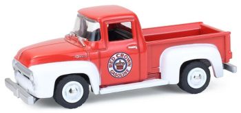 GREEN35300-A - FORD F-100 1954 rouge et blanc RED CROWN GASOLINE de la série BLUE COLLAR sous blister
