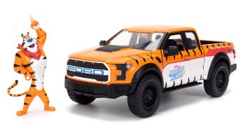 JAD35470 - FORD F-150 Raptor 2017 Orange avec figurine Tony KELLOGG'S