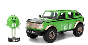 JAD35473 - FORD Bronco 2021 vert avec figurine M&M's