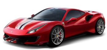 BUR36052RO - FERRARI 488 Pista  Rouge et blanche