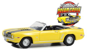 GREEN37280-B - CHEVROLET Camaro SS cabriolet 1969 jaune de la série WOODWARD DREAM CRUISE sous blister
