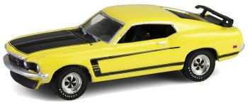 GREEN37320-B - FORD Mustang Boss 302 1969 jaune de la série BARRETT JACKSON sous blister