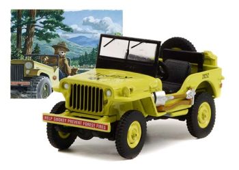 GREEN38020-A - JEEP Willys MB 1942 de la série SMOKEY BEAR sous blister