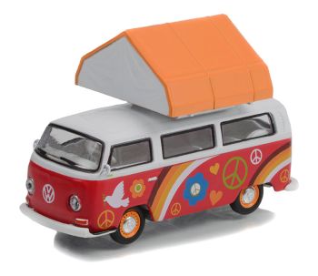 GREEN38030-A - VOLKSWAGEN Type 2 1968 Peace and Love de la série THE GREAT OUTDOORS sous blister