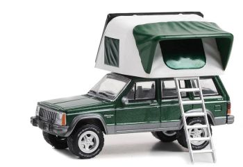GREEN38050-E - JEEP Cherokee Laredo 1992 vert de la série THE GREAT OUTDOORS sous blister