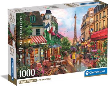 CLE39705 - Puzzle 1000 pièces Paris Fleuri avec poster
