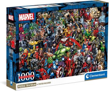 CLE39709 - Puzzle impossible 1000 pièces Marvel