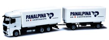 HER302012 - MERCEDES Actros Bigspace porteur  avec remorque pour caisses mobiles PANALPINA