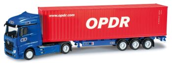 HER302319 - MERCEDES Actros Streamspace avec remorque porte container CTD OPDR