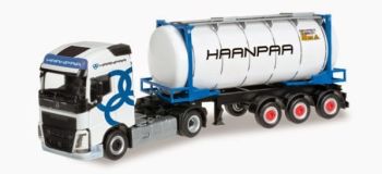 HER303705 - VOLVO FH04 GL 4x2 avec porte container 3 Essieux et container citerne HAANPAA