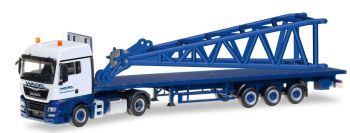 HER307222 - MAN TGX XLX 4x2 avec plateau 3 Essieux et élément pour grue LIEBHERR LR 1600/2 WASEL