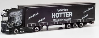 HER311717 - SCANIA R TL 4x2 avec remorque bâchée 3 Essieux HOTTER