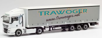 HER311779 - MAN TGX XLX 4x2 avec remorque bâchée 3 Essieux TRAWÖGER