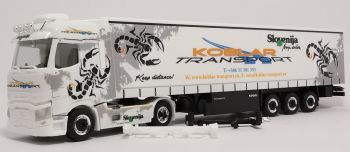 HER312073 - RENAULT T 4x2 avec remorque bâchée 3 Essieux KOBLAR Transport