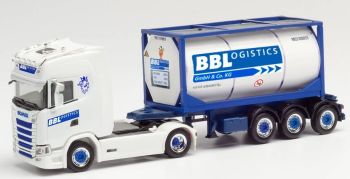 HER313162 - SCANIA CS 20 4x2 avec porte container 3 Essieux et citerne container  BBLogistics