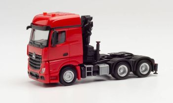 HER313315 - MERCEDES Arocs 6x4 rouge avec grue de chargement