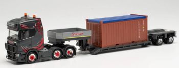 HER313698 - SCANIA CS20 HD 6x2 avec plateau surbaissé et container 20 Pieds OEHLRICH