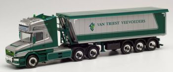HER314015 - SCANIA Hauber TL 6x4 avec benne bâchée 3 Essieux VAN TRIEST