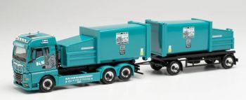 HER314152 - MAN TGX GM 6x2 avec containers à ordures et remorque KS CONTAINERDIENST