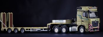 IMC32-0124 - MERCEDES Actros BigSpace 6x4 avec porte engins NOOTEBOOM 3 Essieux H.N. KRANE