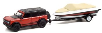 GREEN32230-D - FORD Bronco Wildtrack 2021 avec remorque et bateau HITCH & TOW sous blister