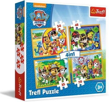 TRF34307 - 4 Puzzles 35-48-54-70 Pièces PAT PATROUILLE