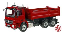 NZG761/10 - MERCEDES Actros 6x4 avec Benne MEILLER Rouge