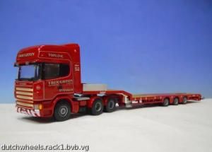 LIT1530 - SCANIA 4 Topline avec Semi porte engins NOOTEBOOM 3 essieux - Rampes fournies