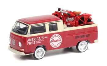 GREEN36030-A - VOLKSWAGEN type 2 pick up 1920 avec indian scout sous blister