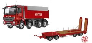 NZG802/03 - MB Actros MP3 8x4 avec Remorque porte-engins "KUTTER"