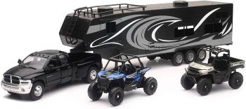 NEW37046 - Camping car avec RANGER XP1000 et deux  POLARIS RZR XP turbo