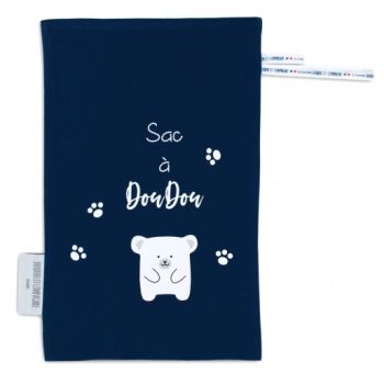 DC3767-4 - MON SAC A DOUDOU en coton - fun Bleu marine