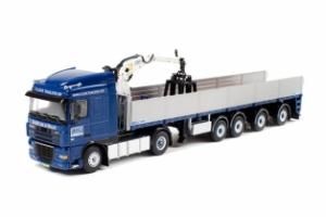 WSI9236 - DAF XF 105 SC .Remorque 4 essieux avec grue.FLOOR