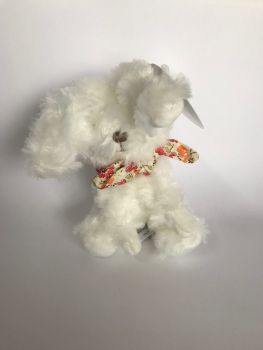 DC3818-03 - Lapin chouchou doudou avec foulard Rouge fleuri