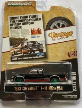 GREEN39080-EVERT - CHEVROLET S-10 Maxi cab 1983 jantes verte VINTAGE AD CARS sous blister